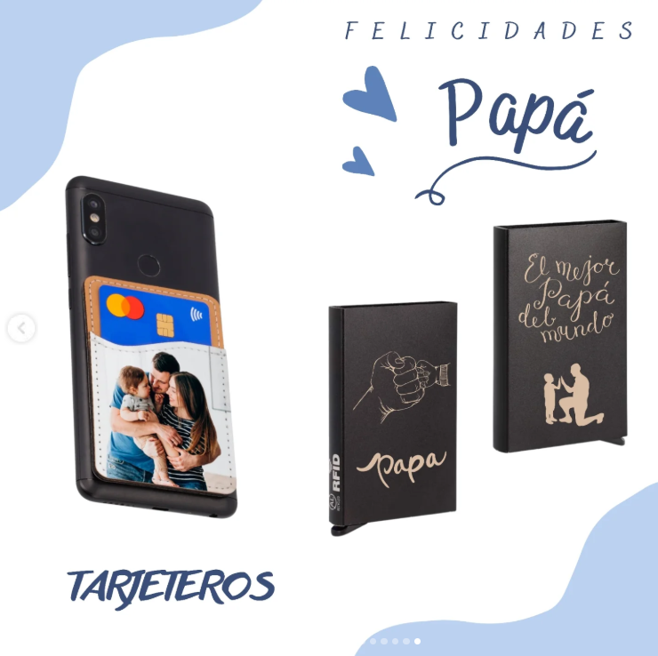 Tarjeteros Personalizados Día del Padre